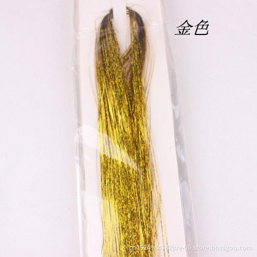 2019 hot selling hair tinsel different color Synthetic Hair Extension Glitter Rainbow For Girls And Party